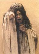 Carlos Schwabe Study for The Wave female figure left of the central figure (mk19) Sweden oil painting reproduction